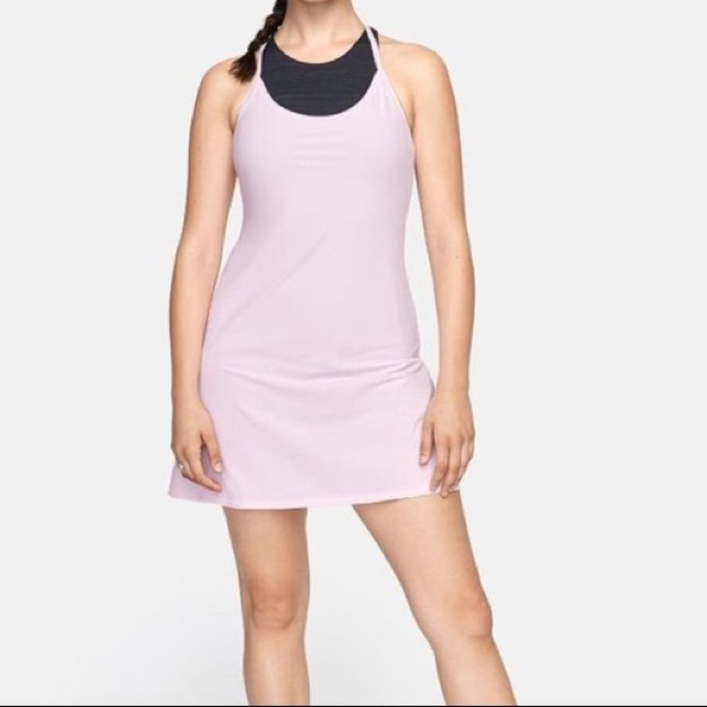 Outdoor Voices Exercise Dress in Dahlia Pink Leotard Style